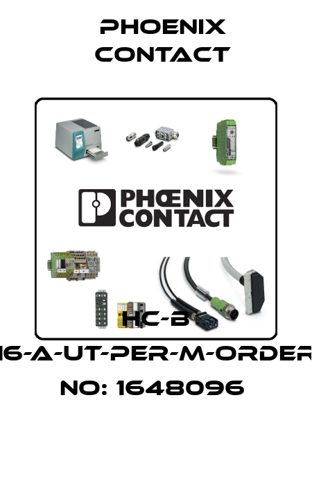 HC-B 16-A-UT-PER-M-ORDER NO: 1648096  Phoenix Contact