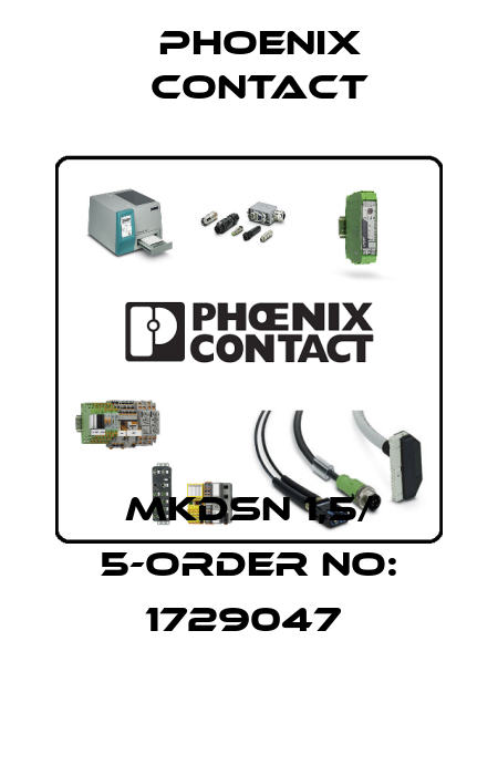 MKDSN 1,5/ 5-ORDER NO: 1729047  Phoenix Contact