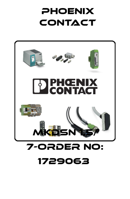 MKDSN 1,5/ 7-ORDER NO: 1729063  Phoenix Contact