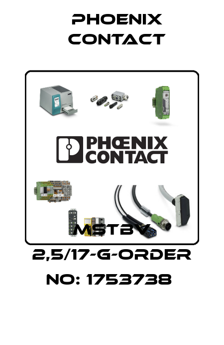 MSTBV 2,5/17-G-ORDER NO: 1753738  Phoenix Contact