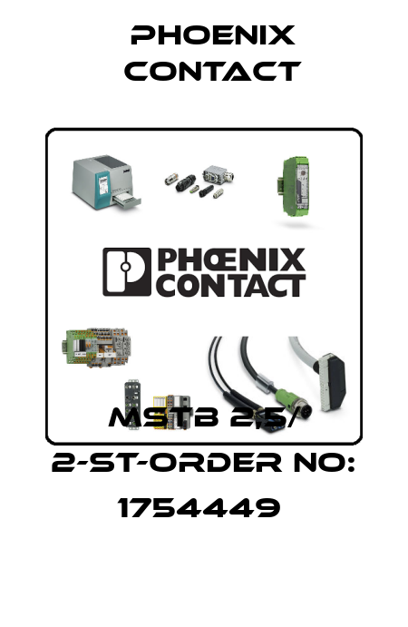 MSTB 2,5/ 2-ST-ORDER NO: 1754449  Phoenix Contact