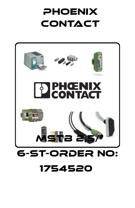 MSTB 2,5/ 6-ST-ORDER NO: 1754520  Phoenix Contact