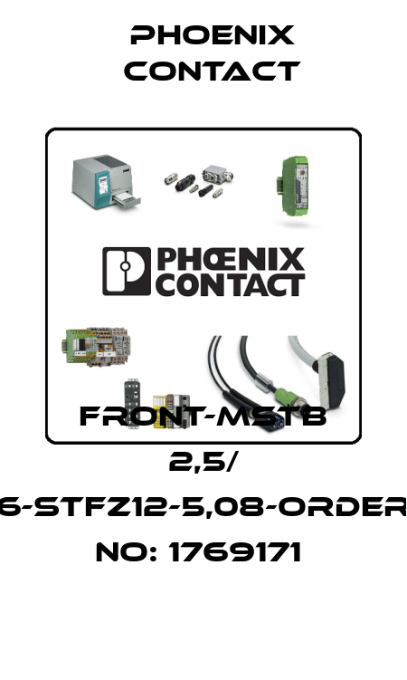 FRONT-MSTB 2,5/ 6-STFZ12-5,08-ORDER NO: 1769171  Phoenix Contact
