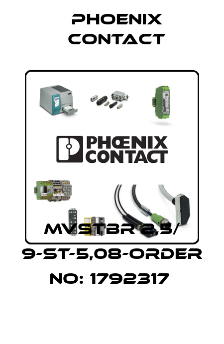 MVSTBR 2,5/ 9-ST-5,08-ORDER NO: 1792317  Phoenix Contact