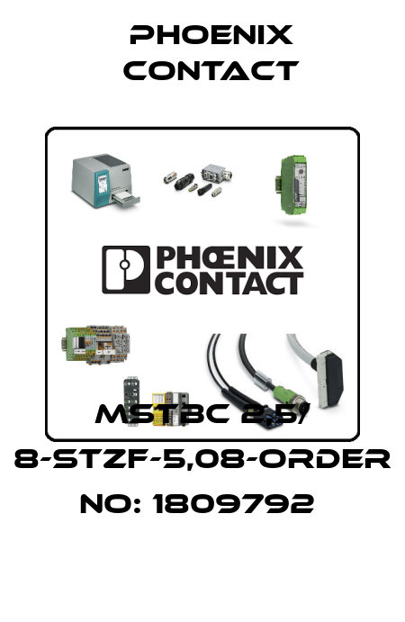MSTBC 2,5/ 8-STZF-5,08-ORDER NO: 1809792  Phoenix Contact
