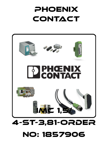 IMC 1,5/ 4-ST-3,81-ORDER NO: 1857906 Phoenix Contact