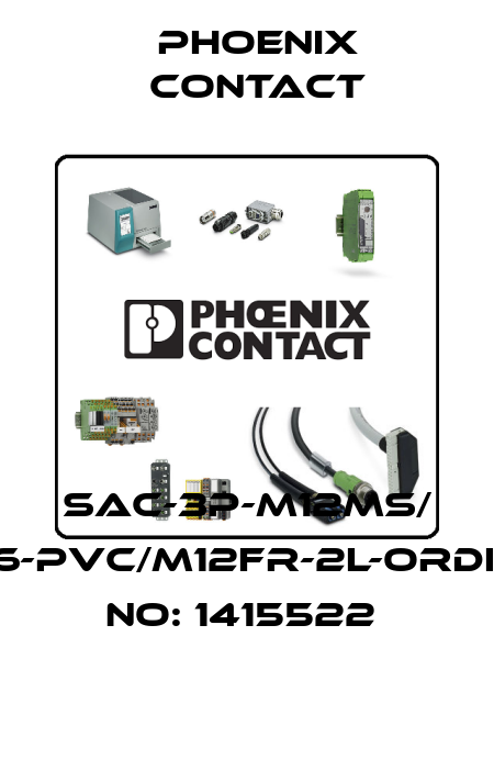 SAC-3P-M12MS/ 0,6-PVC/M12FR-2L-ORDER NO: 1415522  Phoenix Contact