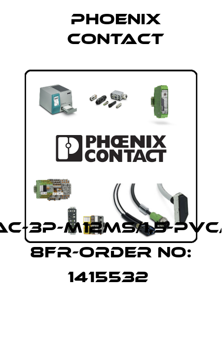 SAC-3P-M12MS/1,5-PVC/M 8FR-ORDER NO: 1415532  Phoenix Contact