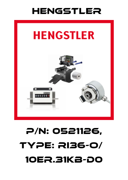 p/n: 0521126, Type: RI36-O/   10ER.31KB-D0 Hengstler