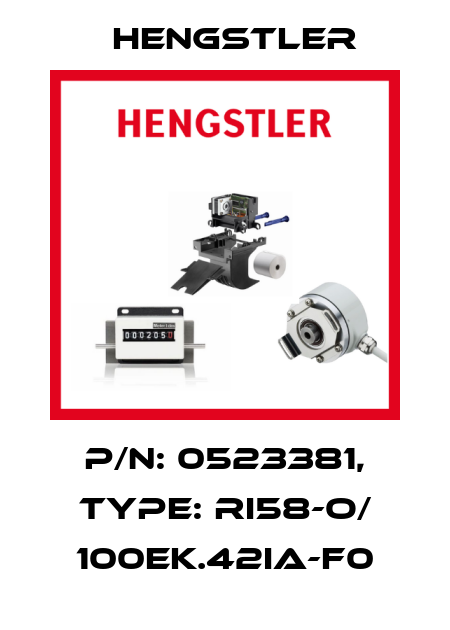p/n: 0523381, Type: RI58-O/ 100EK.42IA-F0 Hengstler
