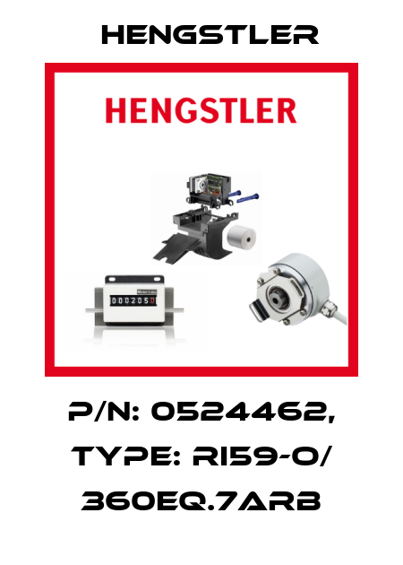 p/n: 0524462, Type: RI59-O/ 360EQ.7ARB Hengstler