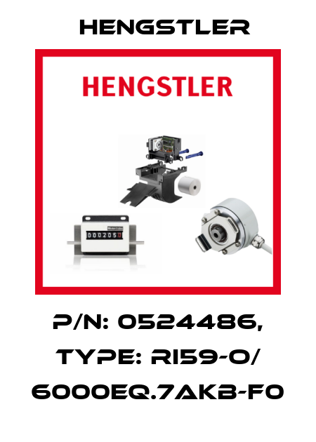 p/n: 0524486, Type: RI59-O/ 6000EQ.7AKB-F0 Hengstler