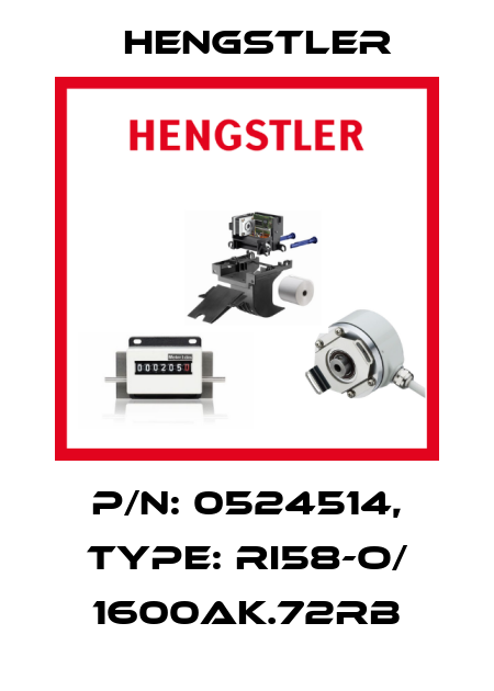p/n: 0524514, Type: RI58-O/ 1600AK.72RB Hengstler