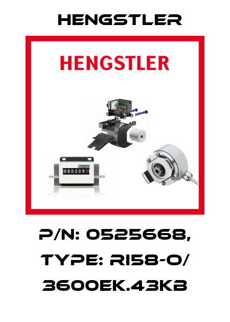 p/n: 0525668, Type: RI58-O/ 3600EK.43KB Hengstler
