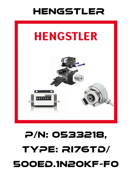 p/n: 0533218, Type: RI76TD/ 500ED.1N20KF-F0 Hengstler