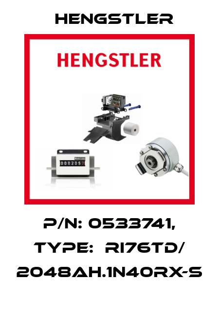 P/N: 0533741, Type:  RI76TD/ 2048AH.1N40RX-S  Hengstler