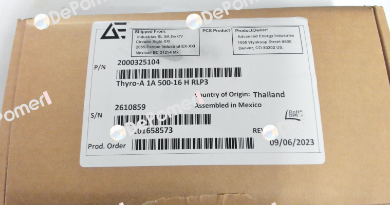 THYRO-A 1A 500-16 HRLP3 ADVANCED ENERGY