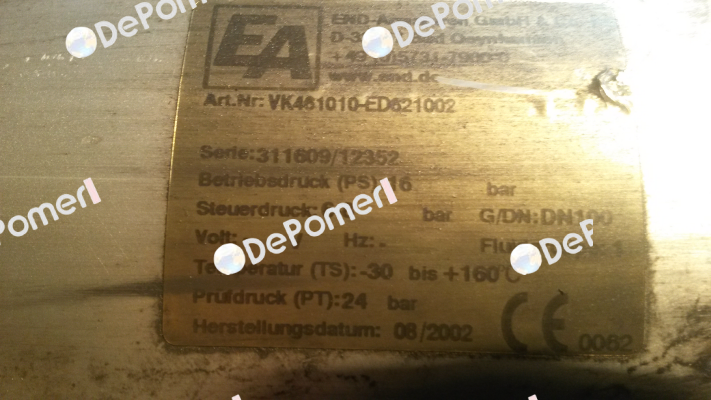 VK461010-ED621002 End Armaturen