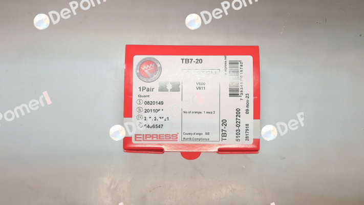P/N: 5103-027200, Type: TB7-20 Elpress