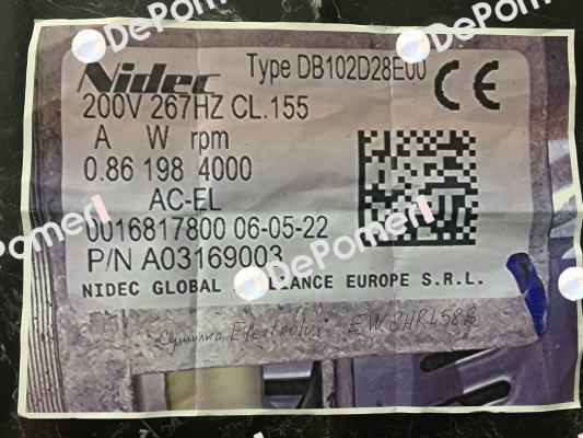 DB102D28E00 Nidec