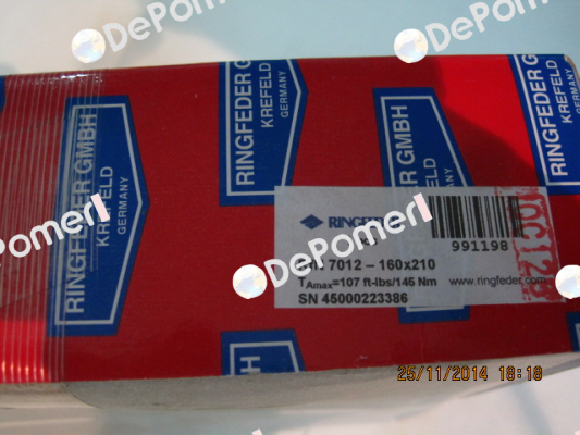 RFN7012 200X260 / UNIT PRICE FOR 100 PCS.  Ringfeder