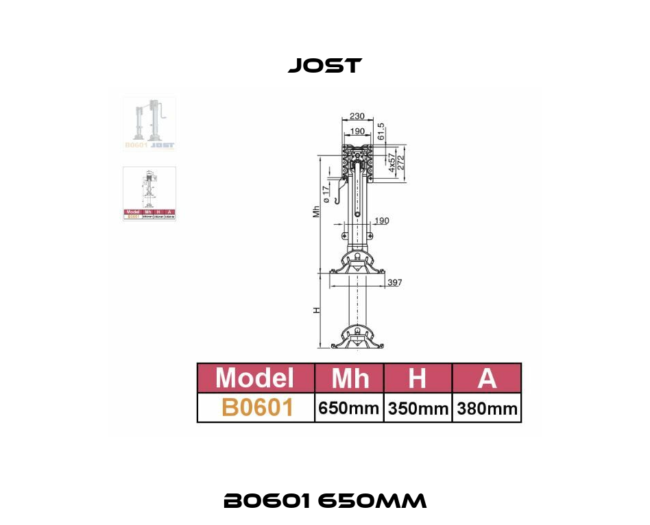 B0601 650mm Jost