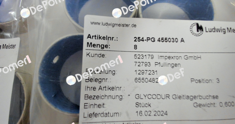 F15279101 - 254PG 455030 A Glycodur