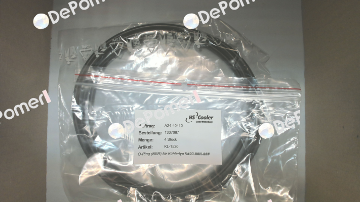 O-ring (NBR) for cooler type KL-1520 HS Cooler