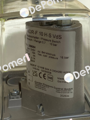 P/N: 259084, Type: MDR-F 10H-S VdS Condor