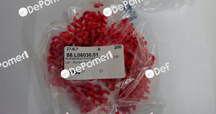 Axle fixing ring elastic - POM red - axle Ø 6 Verpas