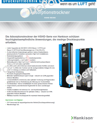 32040020 / HSHD 18 Adsorptionstrockner Serie HSHD Hankison