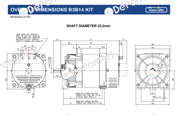 S16W-105 with  B3B14 Kit Mecc Alte