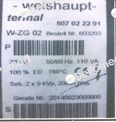 603 226 Weishaupt
