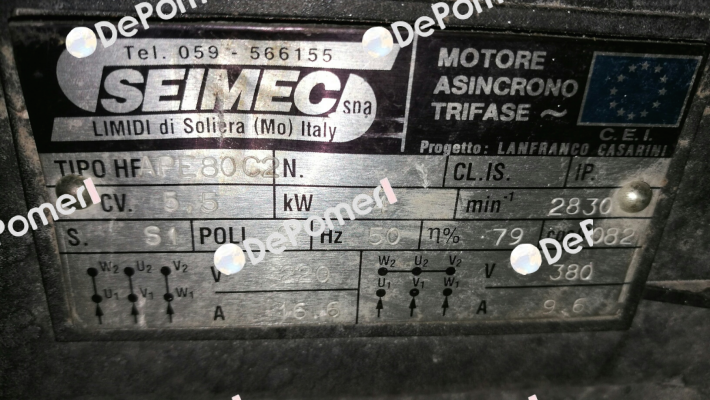 HFAPE80C2 obsolete, replaced by HPE71 LA2 - 4 kW  Seimec (Rossi)