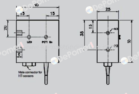 P/N: 550500 Type: ISA-10-BB-S-50x50x25-PA-Z02/Y22-1 Rechner