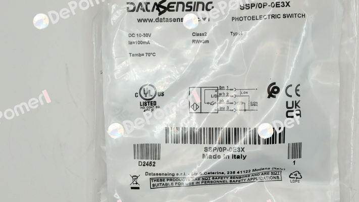 SSP/0P-0E3X Micro Detectors / Diell (now Datasensing)