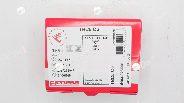 p/n: 5103-028500, Type: TBC5-C6 Elpress