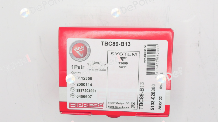 p/n: 5103-028300, Type: TBC89-B13 Elpress