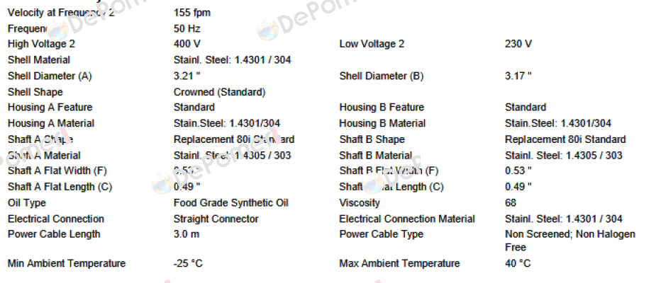 MI-DM0080 DM0803-AAC11E0U8EDC-200MM Interroll