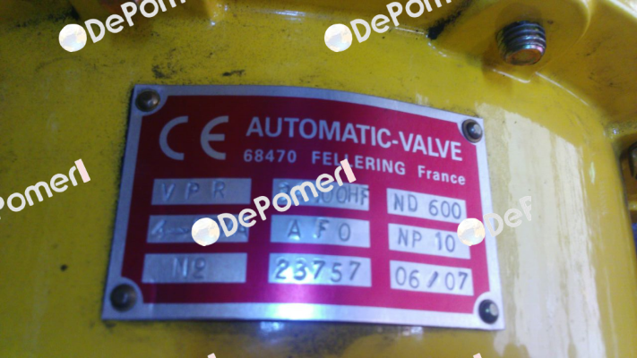 Control valve VPR 34100 HF - DN600 PN10  Automatic Valve