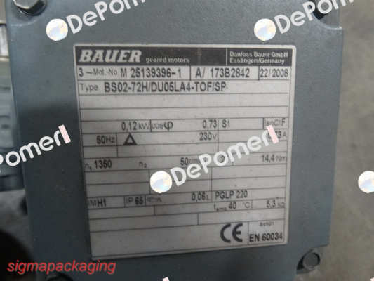 BS02-72H/DU05LA4-TOF/SP Bauer