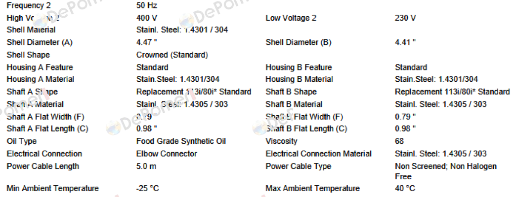 MI-DM0113 DM1133-BAC13E0U9LBD-282mm Interroll