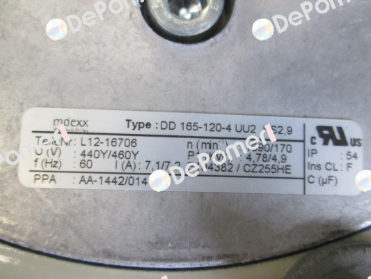 Type: DD 165-120-4 UU2 KS2.9  Mdexx