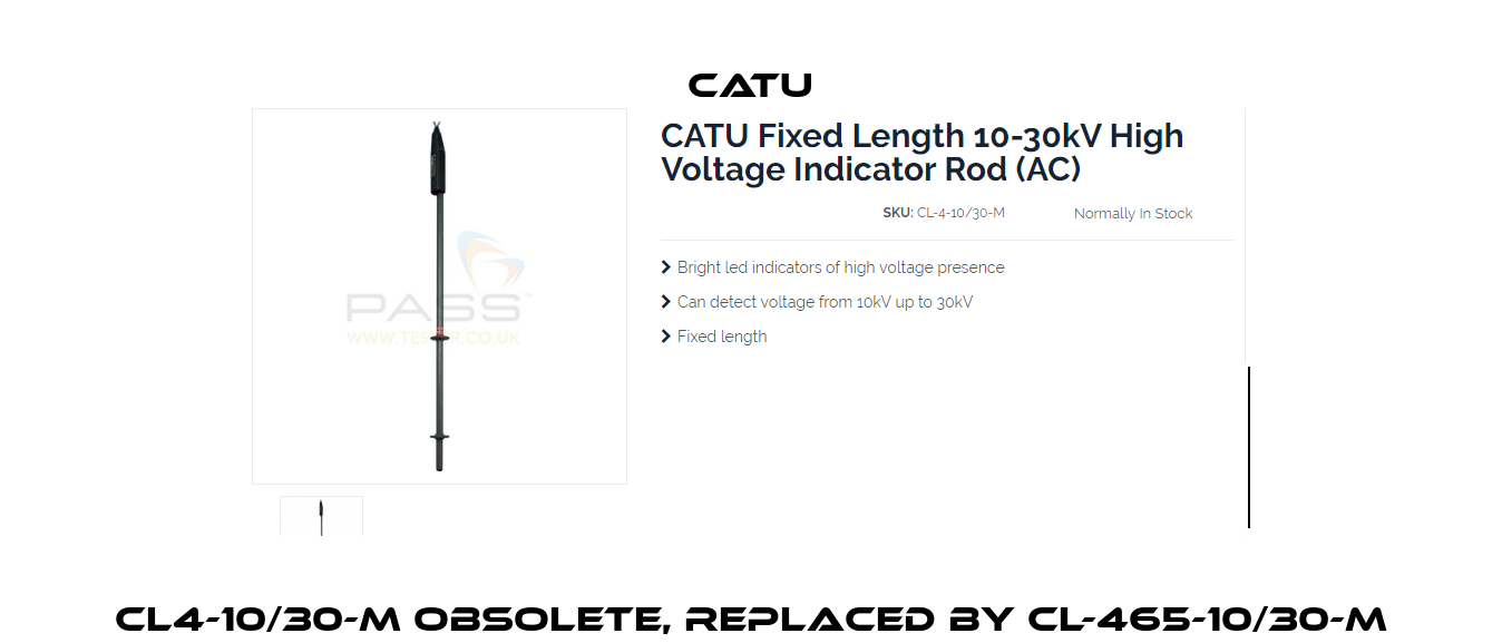 CL4-10/30-M obsolete, replaced by CL-465-10/30-M Catu