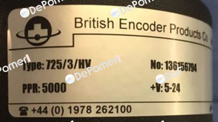 725/3-S-F1-5000-Q-HV-2-SY-ST-IP50 British Encoder