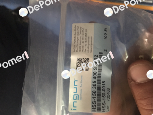 HSS-150 305 400 S 5002 Hochstromstift Ingun
