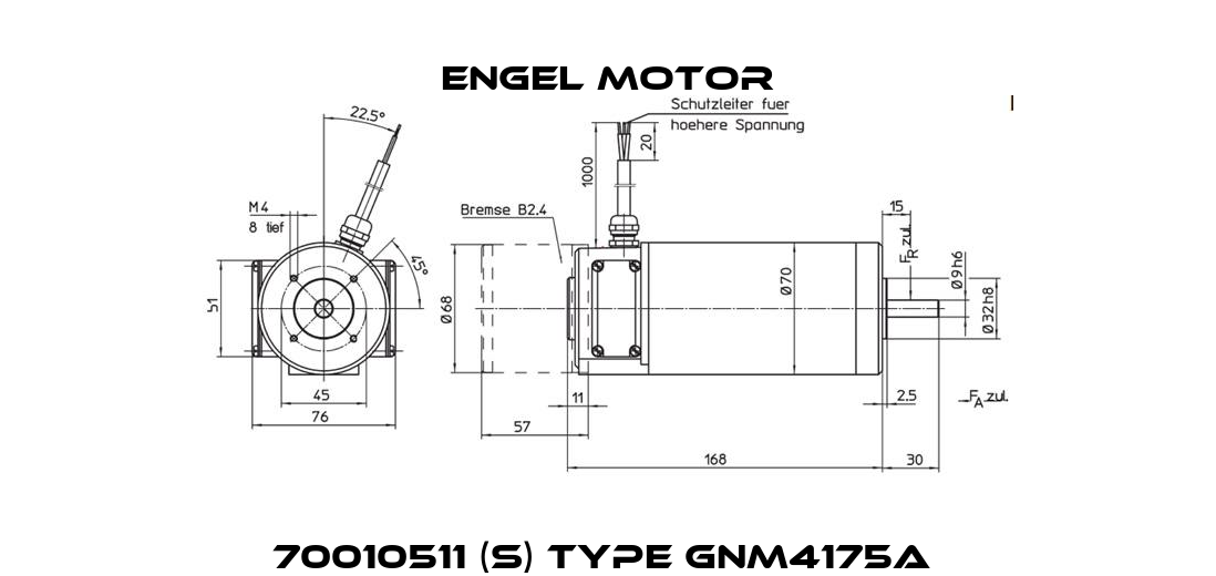 70010511 (S) Type GNM4175A  Engel Motor