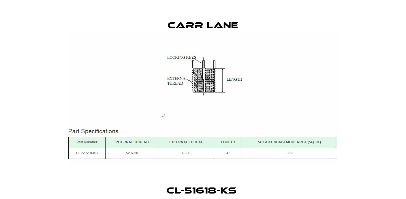 CL-51618-KS  Carr Lane