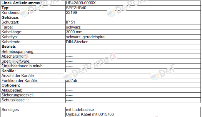 HB42A00-0000X  Linak