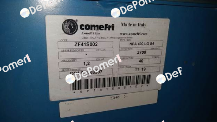 NPA 400 LG S4  Comefri